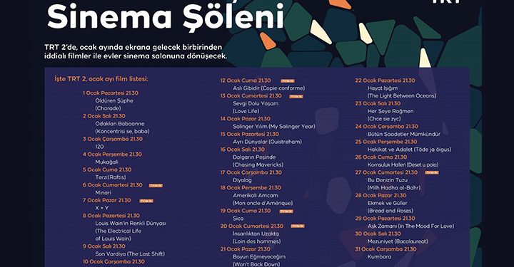 Ocak ayında TRT2’de ödüllü ve prestijli filmler sinemaseverlerle buluşacak